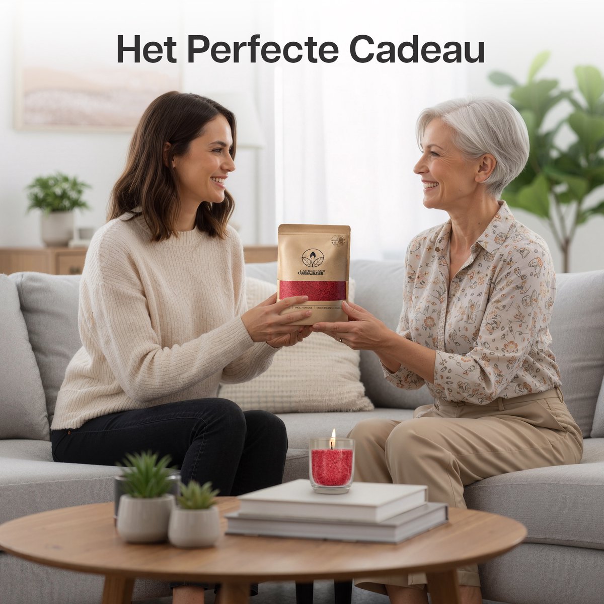 Comforder Kaarsenzand Set - Amber Geur 400g - Kaarsen maken voor Volwassenen - Kaarszand Was & Kaarsenwas - Burning Sand Wax - Geurkaars Zand - Candle Making DIY Kit - 4 lonten & 50 Branduren — afbeelding 2