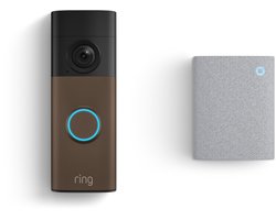 Ring Videodeurbel op batterij (nieuwste generatie) - met Chime - Matte Mocha