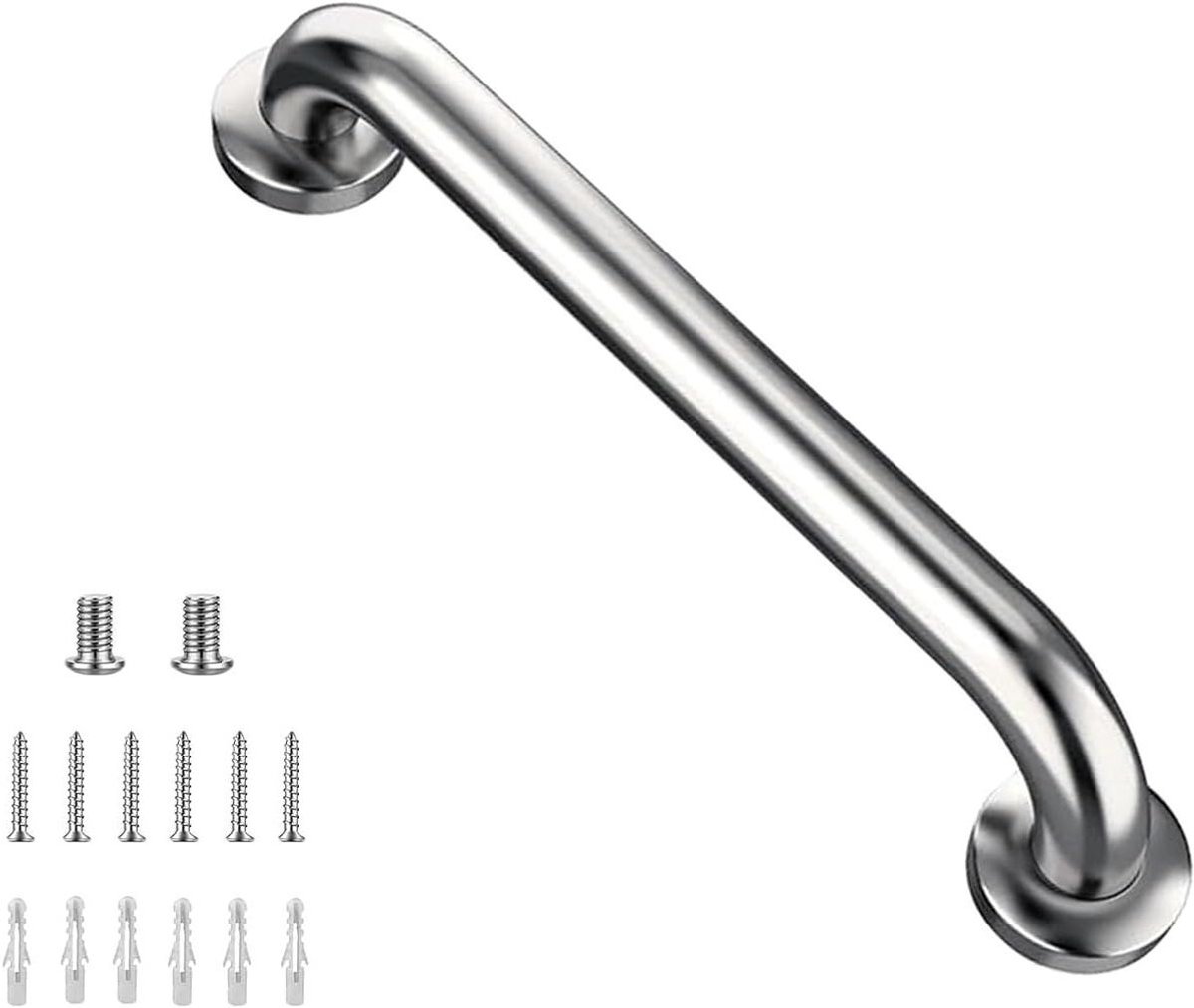 Veiligheidshandgreep - Badkamergreep Douche - Veiligheid Thuis - Roestvrij Staal - 80 cm - Zilverkleurig