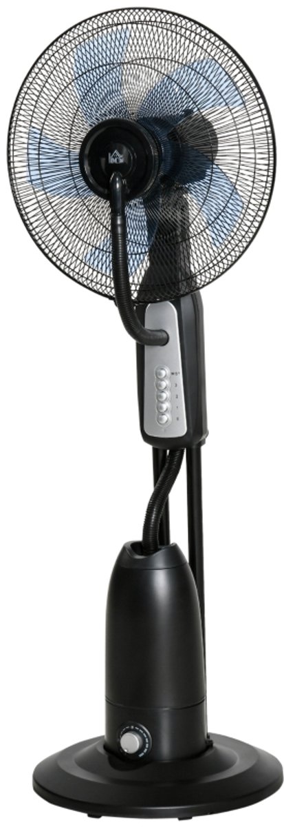 Statiefventilator-Waterventilator - Nevelventilator - Staande Ventilator Met Waterkoeling - 3 Snelheden - 3L Waterreservoir - 75° Oscillerend - Verrijdbaar - Binnen - 125 cm