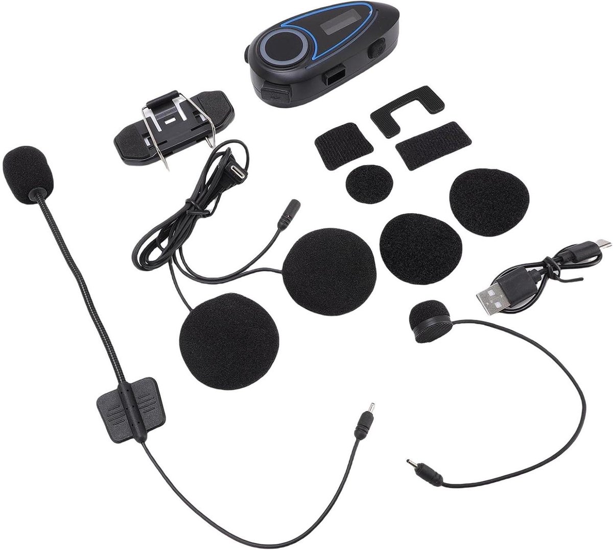 Motor Bluetooth Headset - Helm Communicatie - Veilig Rijden - Lange Batterijduur - 800 mAh - Zwart
