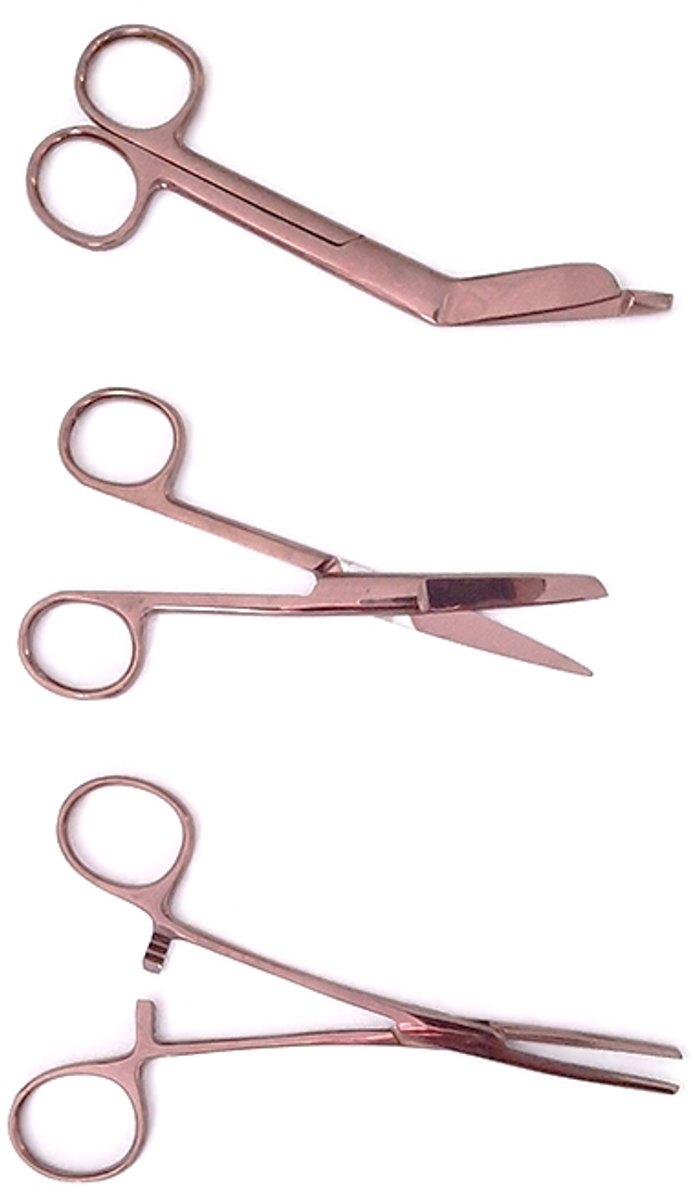 Verpleegkundige Scharenset - Plasma Copper - MDR Gecertificeerd - Zorg - Verbandschaar - Cadeau - Verpleegkunde - Accessoires - Nurse Cadeau - Verpleegkundige Schaar - Verpleegkundige Artikelen