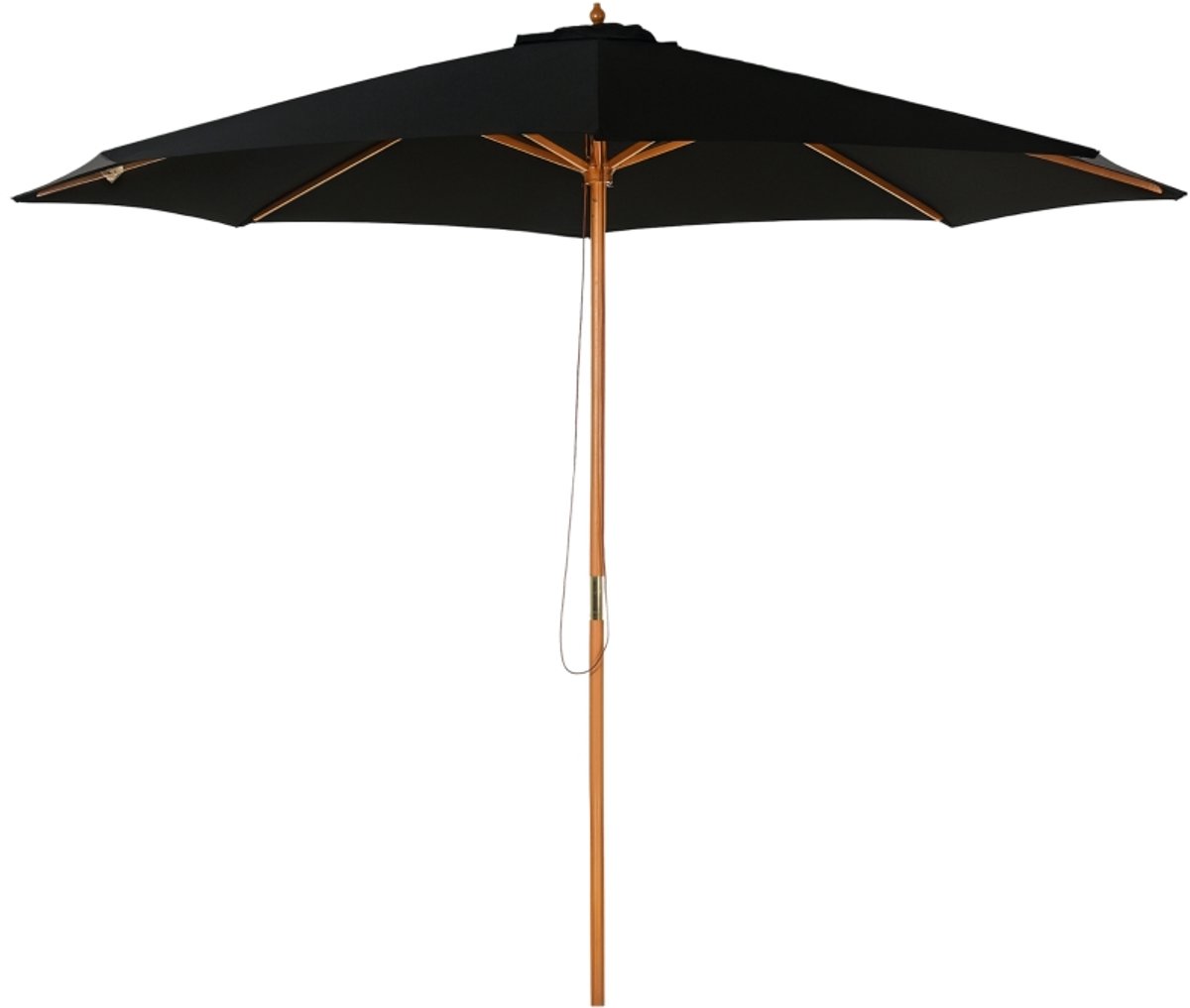 Premium Parasol - Tuinparasol - Stokparasol - Ø 300 cm - Strandparasol - Marktparasol - Kantelbaar & Verstelbaar - Weerbestendig - UV-Bestendig - Strand, Balkon, Terras & Tuin - Zwart