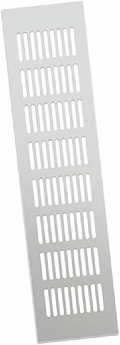 Metalen Ventilatie - Ventilatierooster - Kast Ventilatie - Regenbestendig - 150x400mm - Aluminium