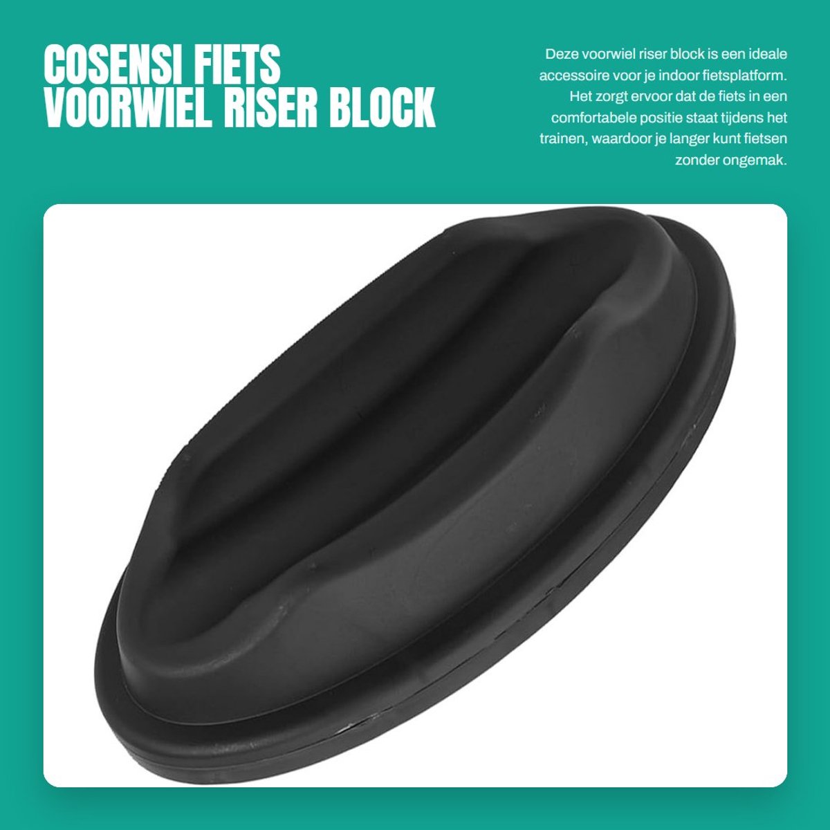 Dailygoods- Voorwiel Riser Block - Stabilisatie Accessoire - Indoor Fietstraining - Hoogte Verhoger - Plastic - 22,8x11,8x5,7cm - Fietsstandaard