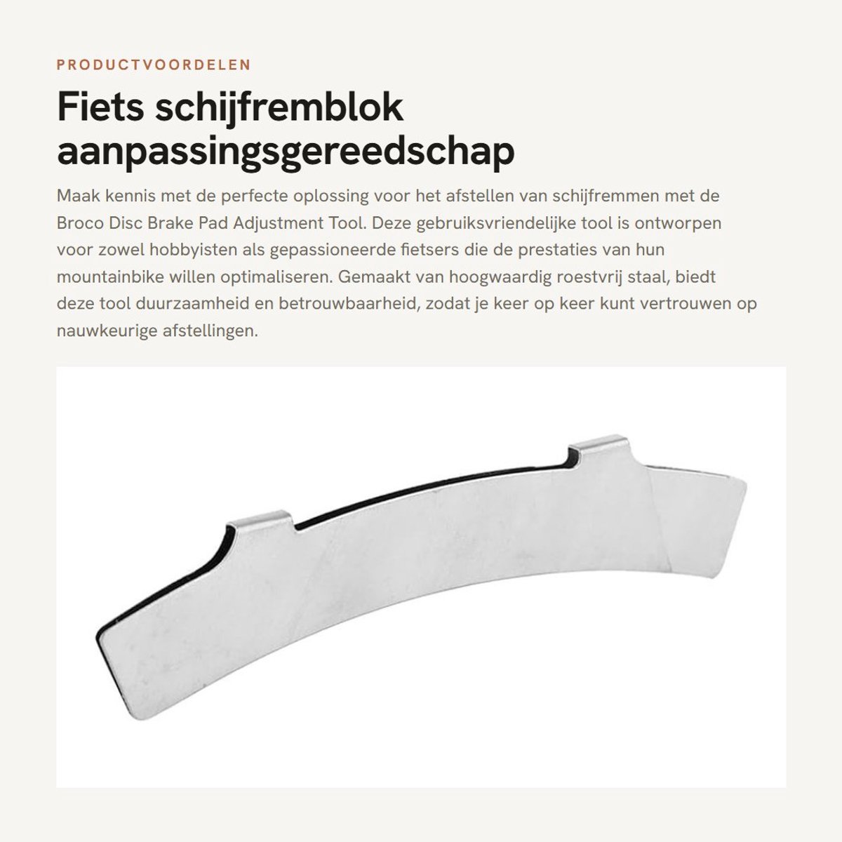 Dailygoods- Remblokafsteltool Hoogwaardige Roestvrij Stalen Blad - Disc Rem - Precisie Afstelling - Duurzaam - Betrouwbaar - Eenvoudig in Gebruik - Remafsteltool