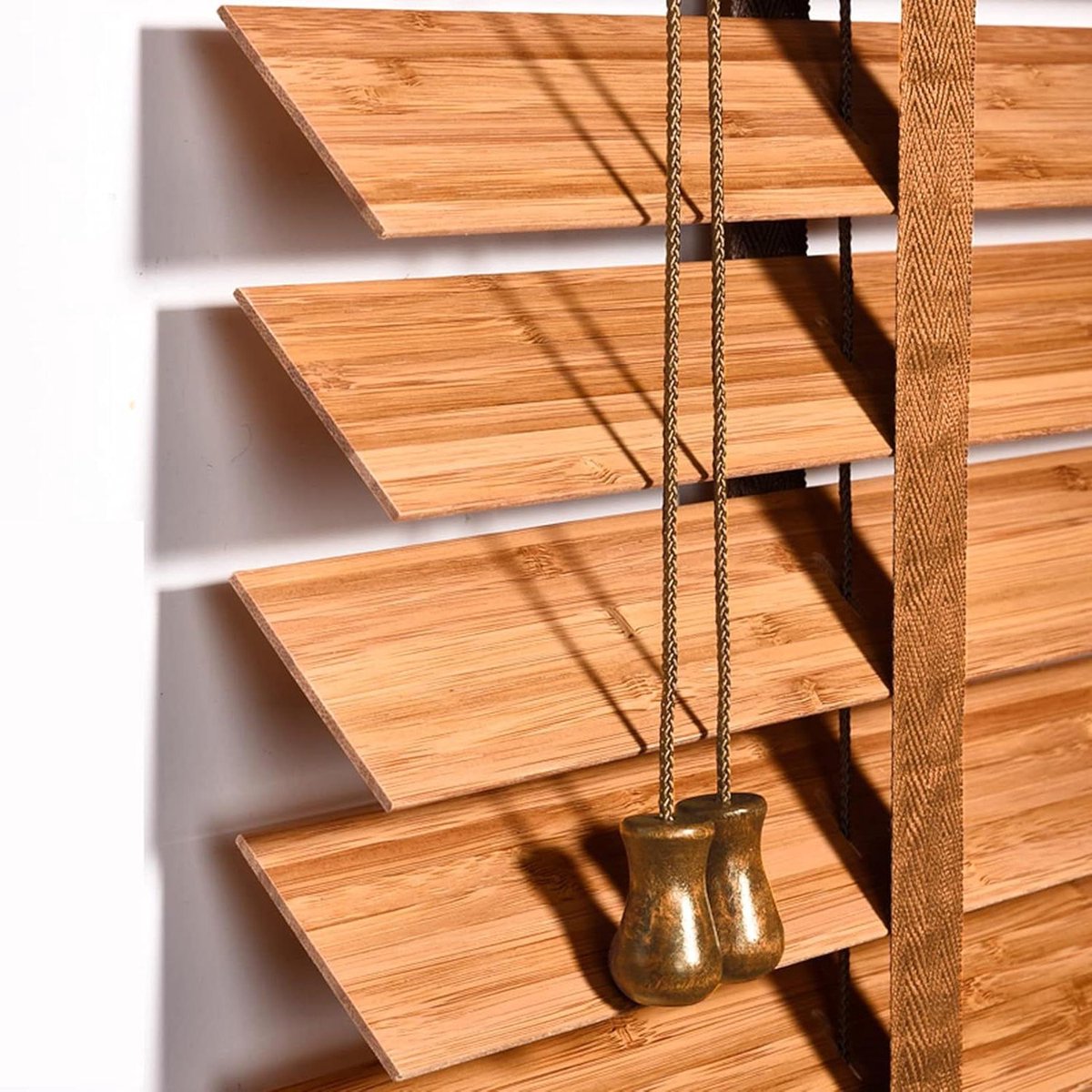 Bamboe Rolgordijn - Houten Jaloezie - Privacy Creëren - Natuurlijk Bamboe Materiaal - 80x1