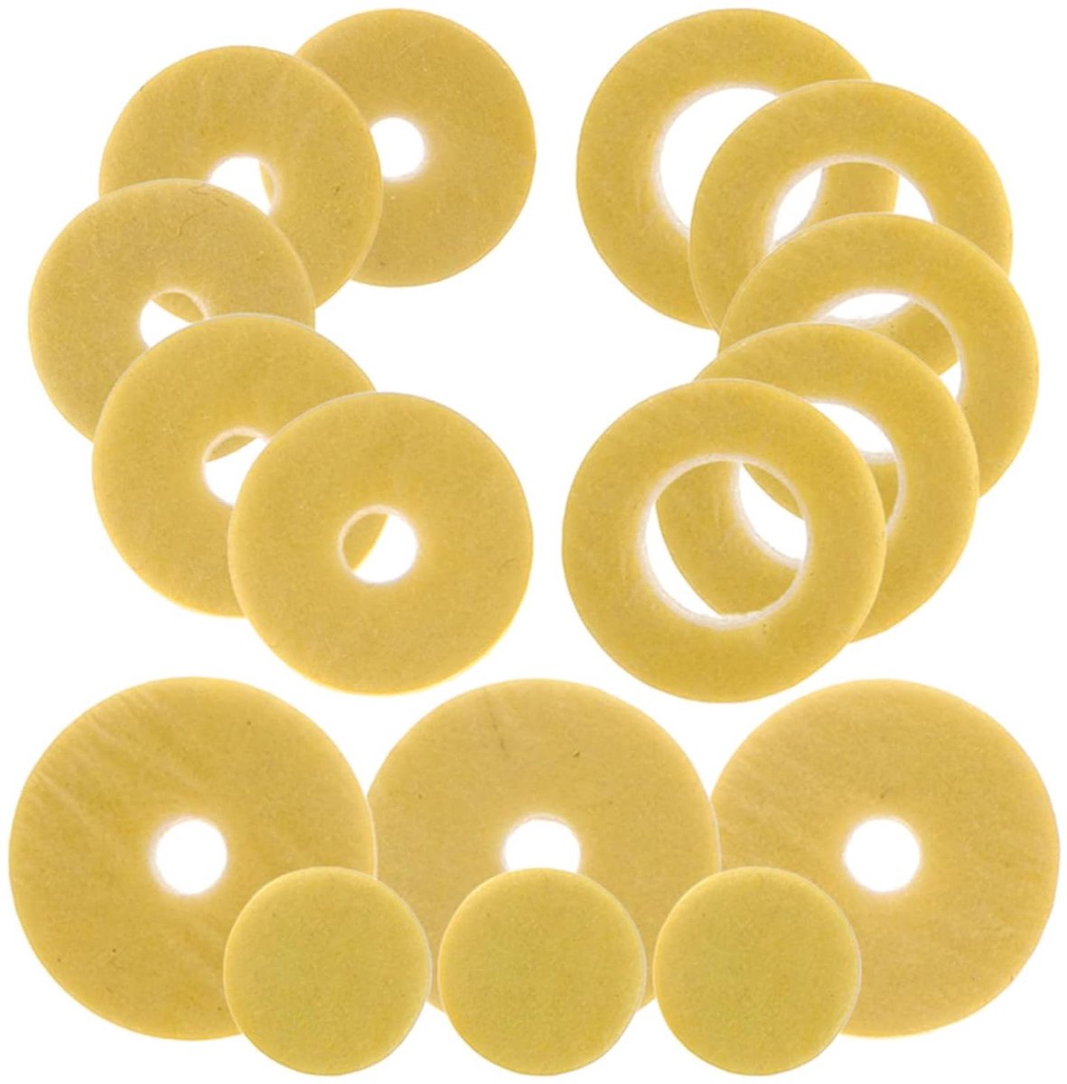 Fluit Pads - Vervangingsonderdelen Fluit - Fluit Onderhoud - Precisie Gat Pads - 1.95 x 1.95 x 0.2 cm - Beige