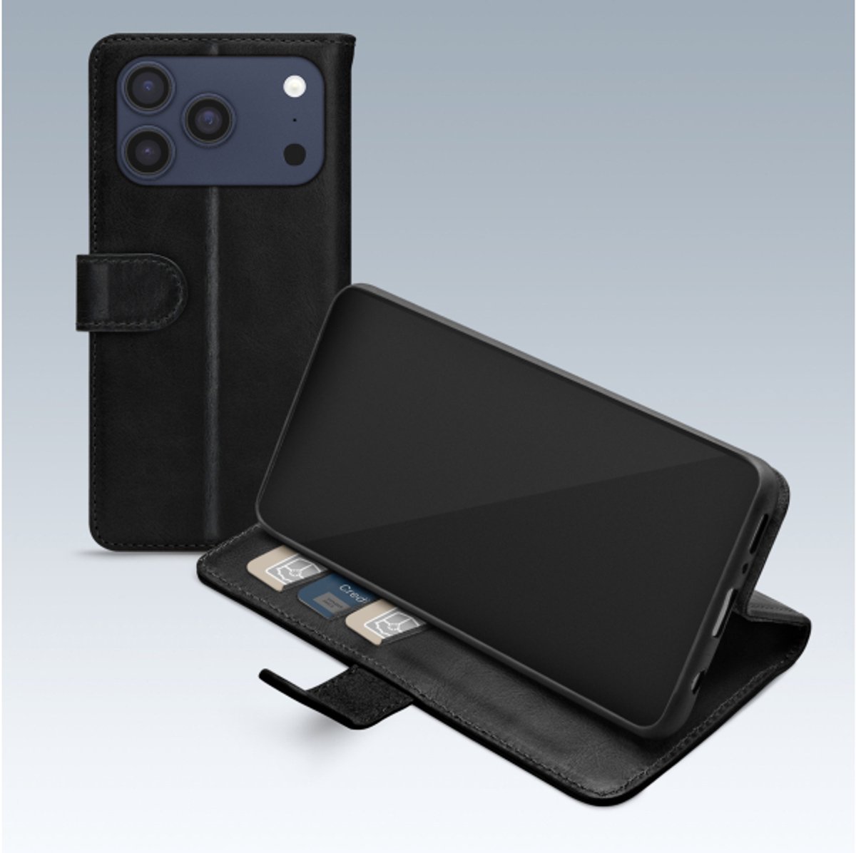 Mobilize Premium Gelly Wallet Book Case Apple iPhone 17 Pro/18 Pro Black