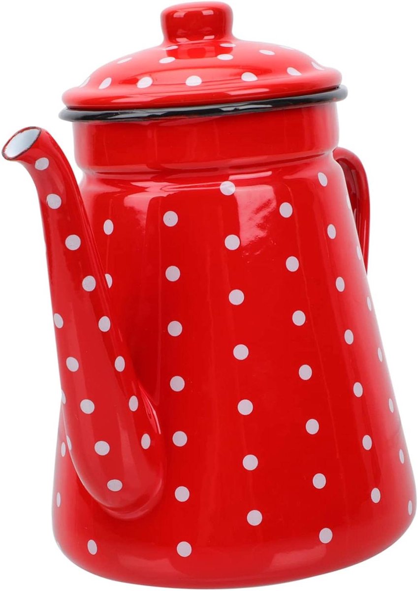 Waterkoker - Theepot Kookpot - Koffie en Thee - Efficiënte Warmtegeleiding - 1.5 Liter - Rood