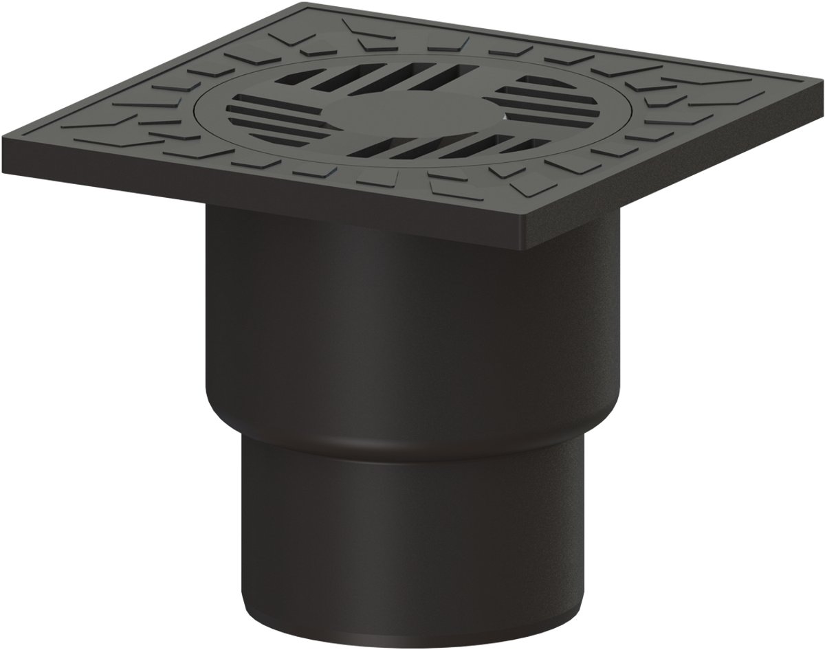 KESSEL-binnenplaatsafvoer - DN 100, Alrondo, verticaal, 37287S