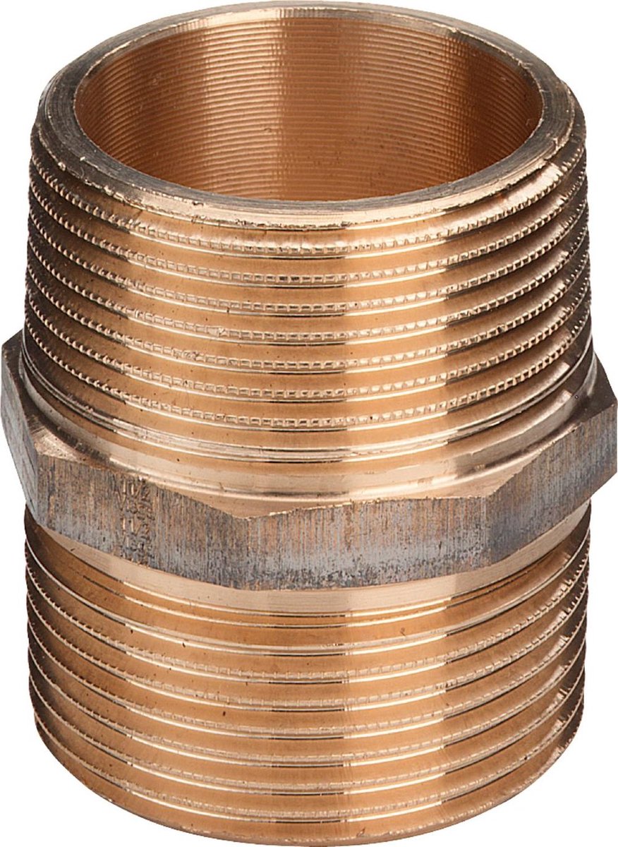 Viega Dubbele nippel, R 1/4 roodkoper of siliciumbrons, verchroomd Model 3280, 447885