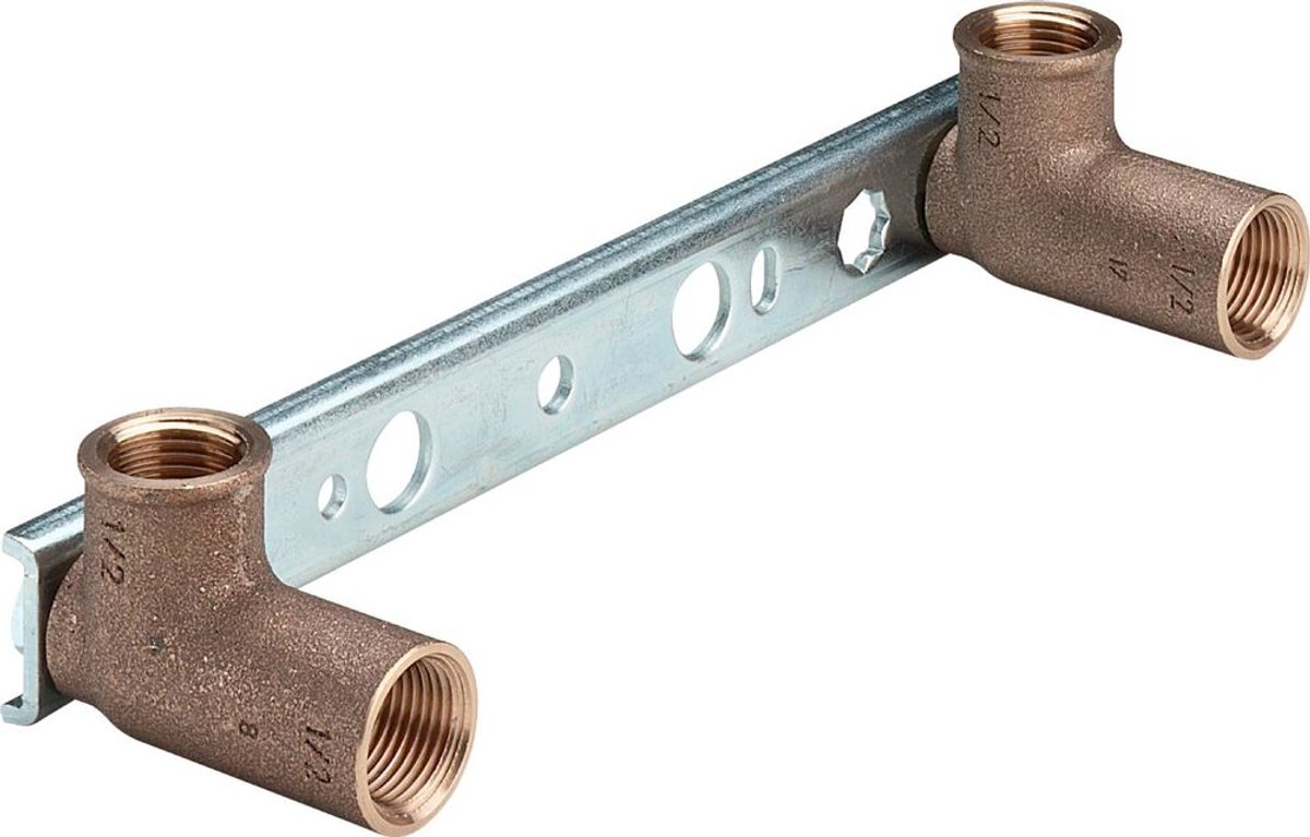 Viega Gemini-montage-eenheid, Rp1 1/2, Rp2 1/2, L 45 rood messing, staal verzinkt Model 94478, 124892