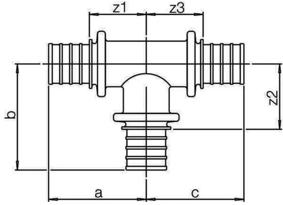 REHAU T-stuk 20x2,0-17x2,0/16x1,5-20x2,0, 12588671002