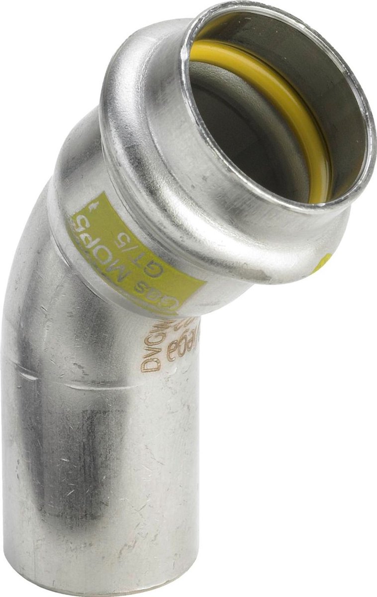 Viega Sanpress Inox G-bocht 45 graden, d 35mm roestvrij staal model 0226.1, 486235