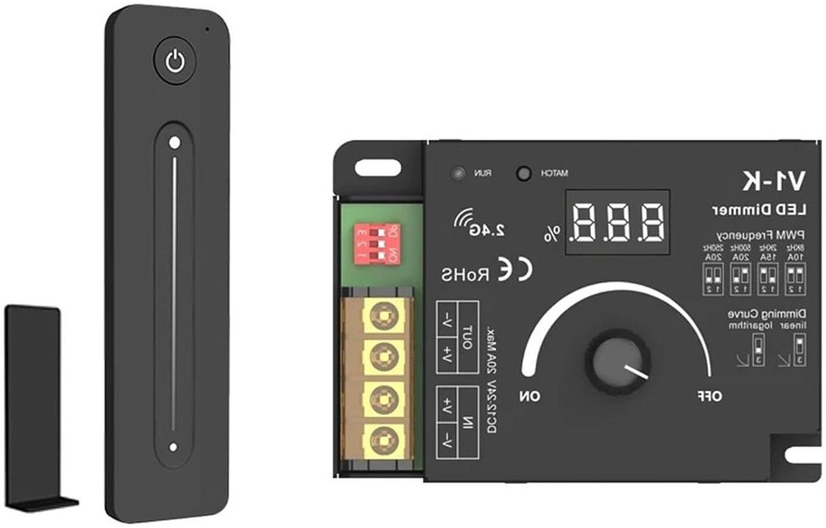 Draadloze Dimmer - Lichtregelaar Controller - Licht Instellen - Instelbare Frequentie - 20A Belasting - Model A