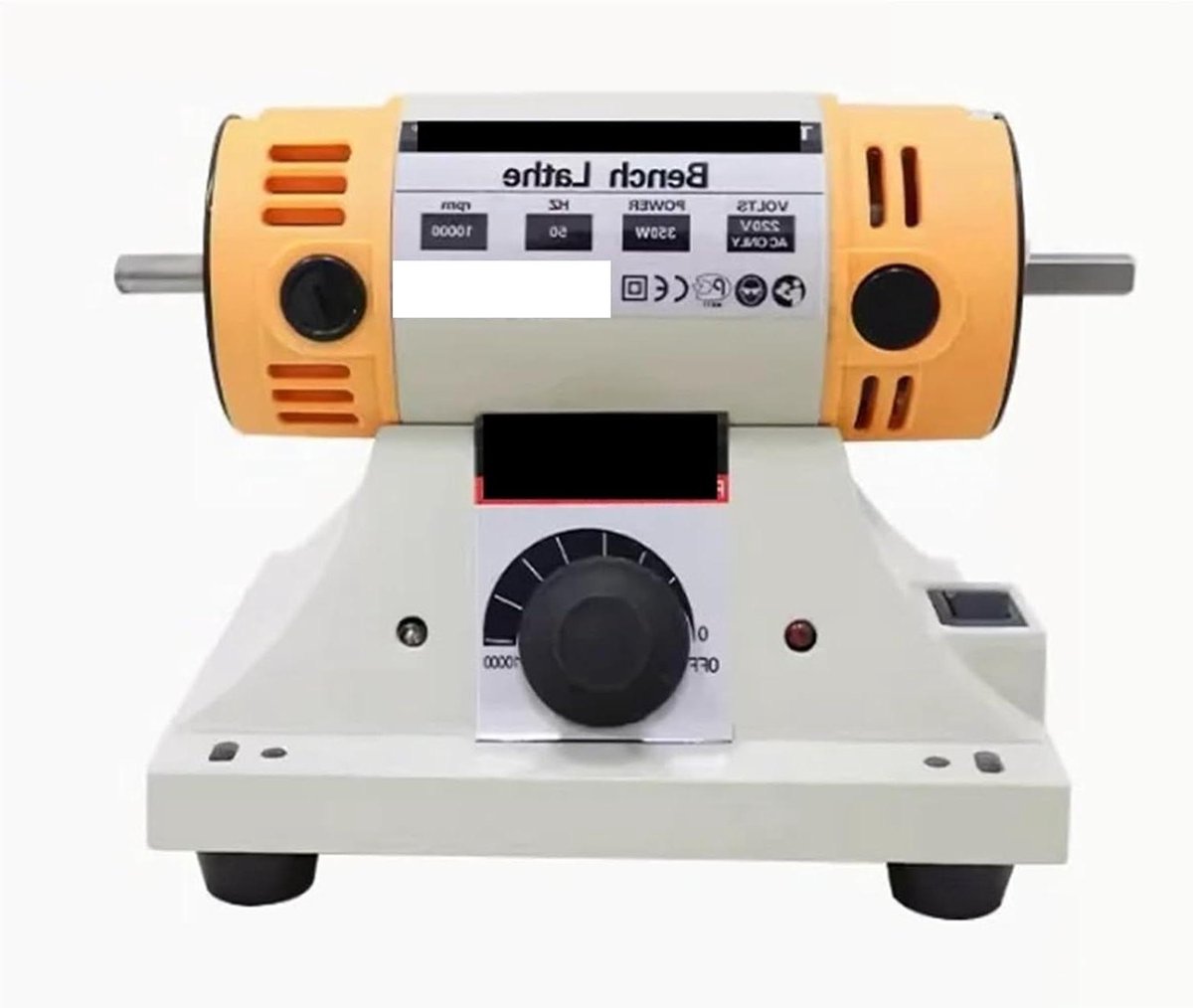 Tafelslijpmachine - Mini polijstmachine - Doe-het-zelf projecten - Zuivere koperen motor - 165x15CM - Grijs