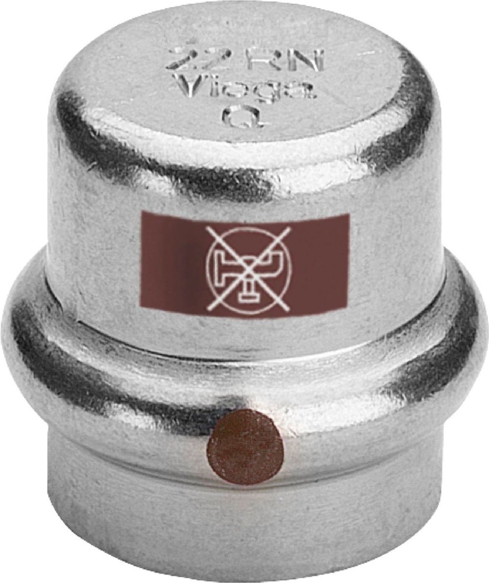Viega Temponox-kap, d 22mm roestvast staal Model 1756, 811976