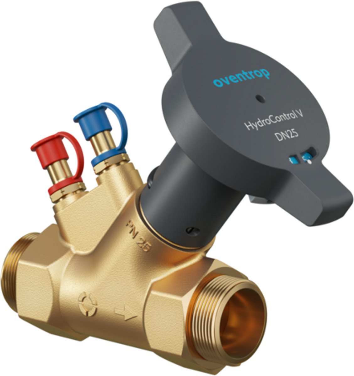 OVENTROP Inregelventiel HydroControl V PN 16, DN 40, buitendraad, Kvs: 28.7, 1062612