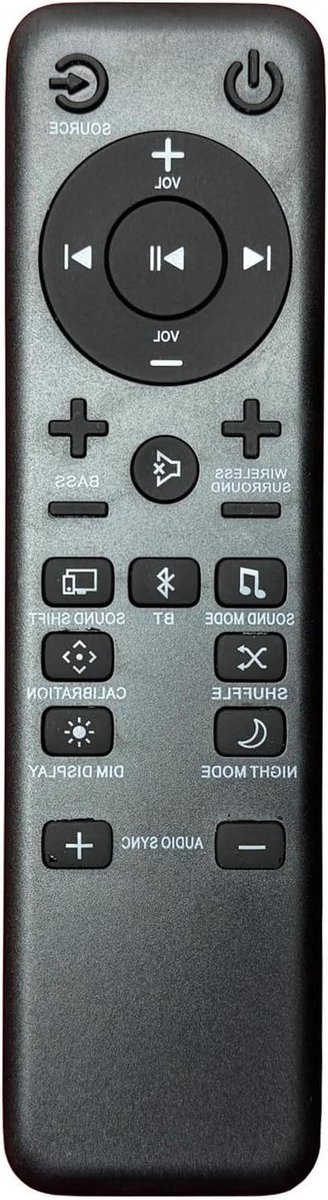 Afstandsbediening Soundbar - Universele Bediening - Muziek Streamen - Direct Klaar Voor Gebruik - 10 Meter Bereik - Zwart