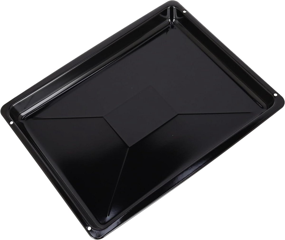 Oven Grill Pan Bakplaat Lekbak Oven Reinigen Emaille Coating 462 x 365 mm Zwart
