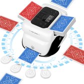 2-in-1 Automatische Kaartenschudder en Verdeler - Kaartenschudmachine 360° Draaifunctie - Voor 1-8 spelers - Incl. Accessoires & 4 Controllers - Kaarten Deler Machine - Laag geluid