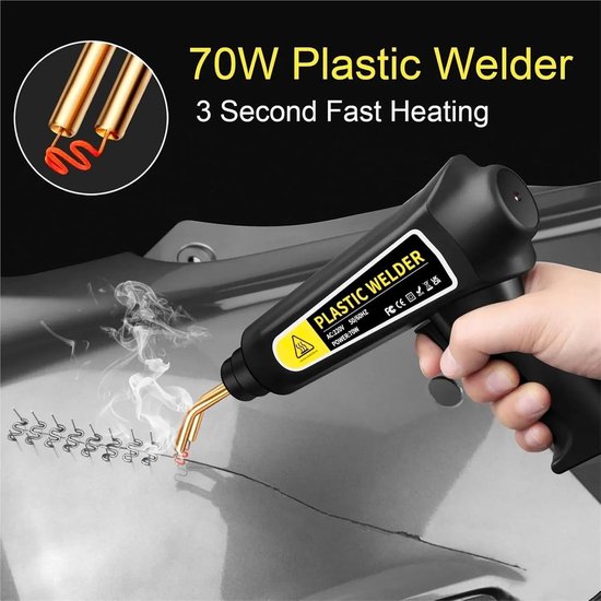 Plastic Lasapparaat Kit - Kunststof Lasser - Auto Onderdelen Repareren - Snelle Opwarming - 70W - Zwart — afbeelding 2