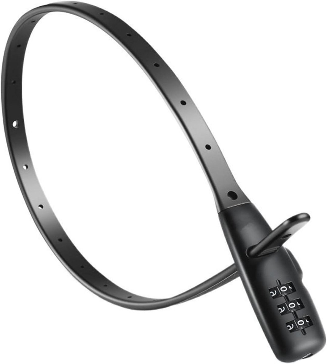 Fietskabelslot - Combinatieslot Kabelbinder slot - Helm en Wiel Beveiligen - Verstelbaar ZipTie Design - 31-53 cm - Zwart