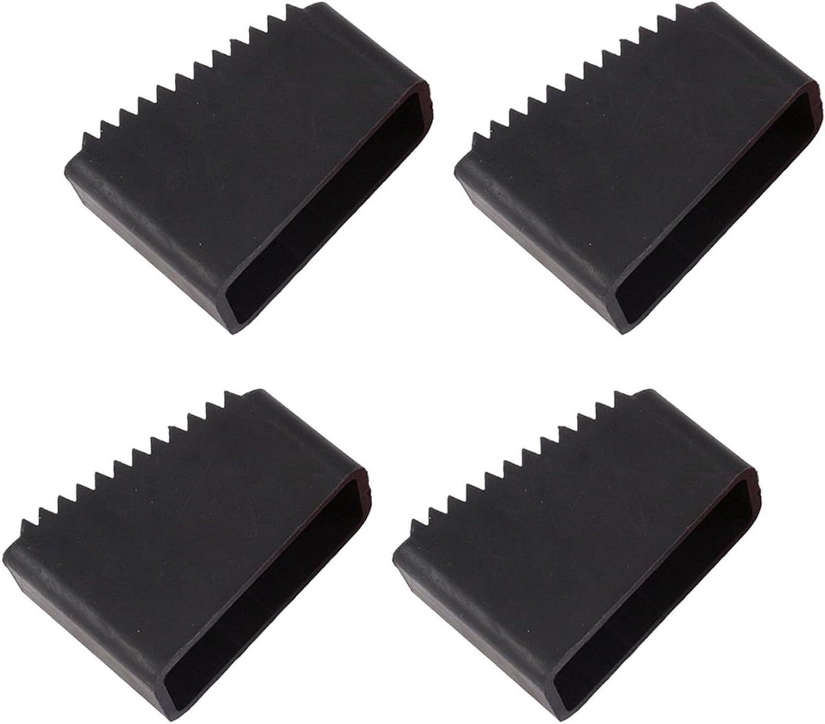 Laddervoethoezen - Ladderpads Antislip - Verbeter Stabiliteit - Robuuste Rubber Constructie - 4 Stuks - Zwart