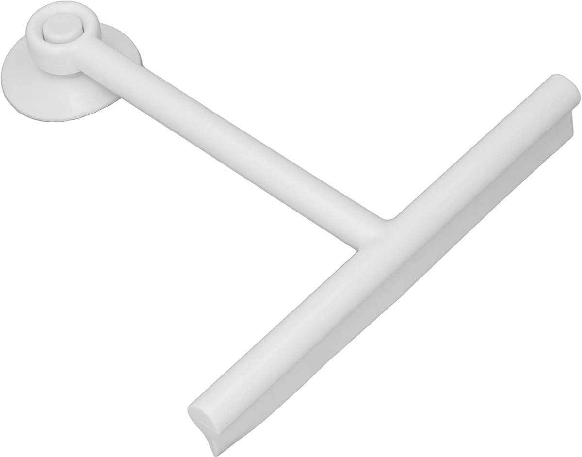 Glaswisser Siliconen - Raamreiniger Herbruikbaar - Huishoudelijk Gebruik - Zachte Krasvrije Kop - 26 x 25 cm - Wit