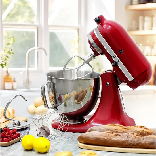 Mixer Hulpstukken - Keukenmachine Accessoires - Bakken en Koken - Roestvrij Staal - 4.5-5QT - Zilverkleurig — afbeelding 3
