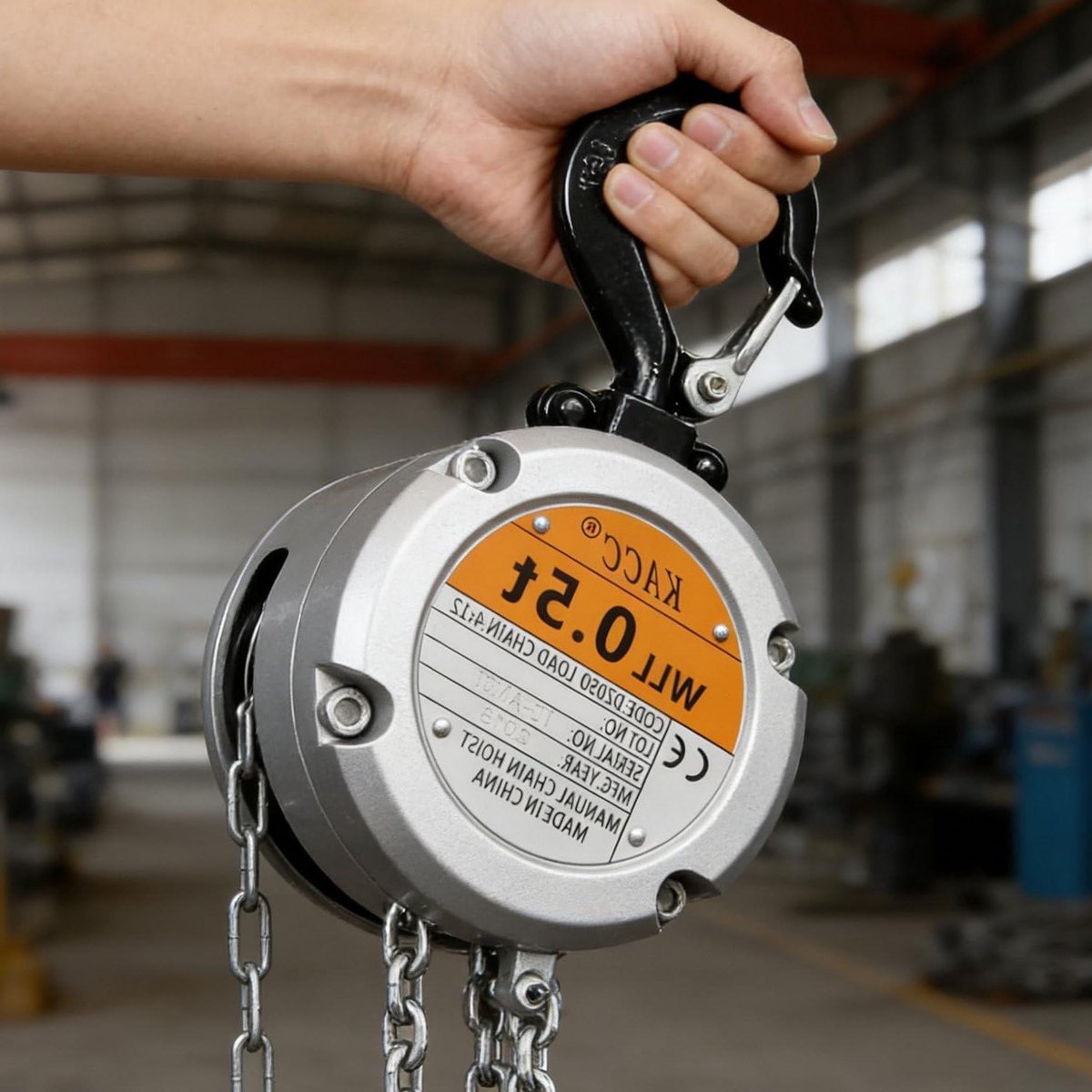 Handkettingtakel - Hefboomtakel Takel - Goederen Tillen - Dubbel Rem Systeem - 0.5T Hefvermogen - Aluminiumkleurig
