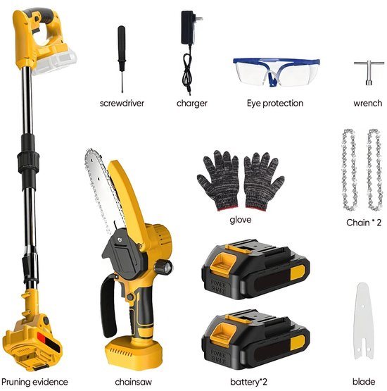 Novari - Snoeizaag - Snoeischaar - Kettingzaag accu - Heggenschaar - Takkenschaar - Snoeischaar accu - Snoeischaar electrisch — afbeelding 2