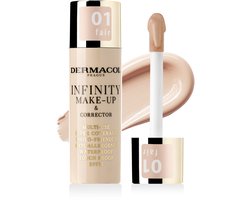 Dermacol Infinity Make-up en Concealer - Multi-use Foundation - Hypoallergeen - Super Dekking - Waterproof - SPF 15 - 01 Fair