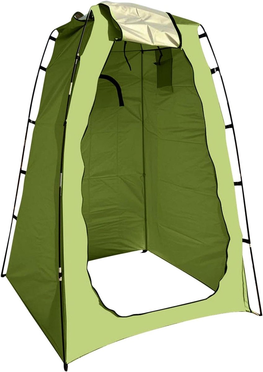 Draagbare Douchetent - Camping Toilet - Privacy Buiten - 4-in-1 Multifunctioneel - 120x120x190 cm - Lichtgroen