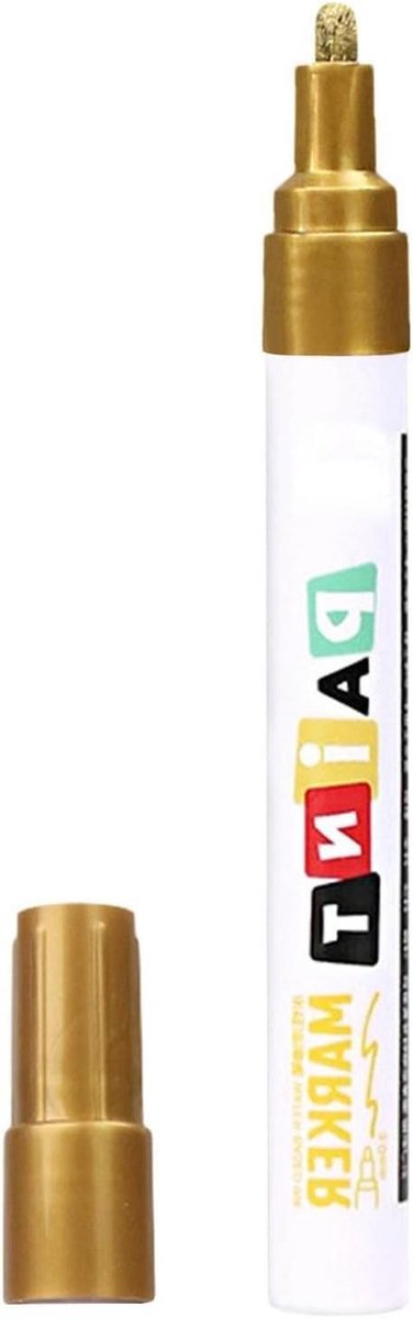 Herdenkingspen - Grafsteen Marker - Beschrijven Buiten - Sneldrogende Inkt - 3 mm Fijne Punt - Goud