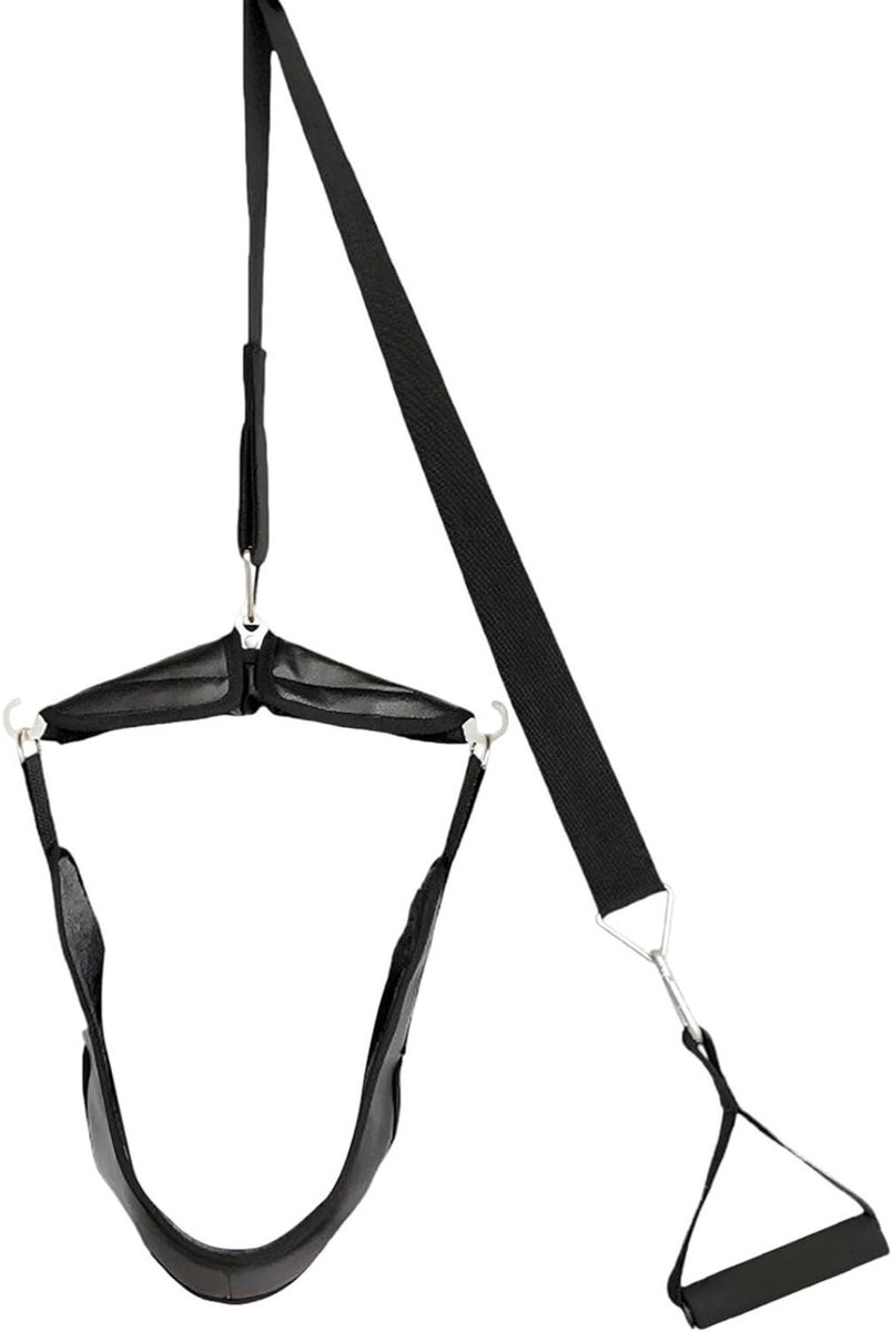 Nek Tractieapparaat - Nek Stretcher - Thuis Revalidatie - Verstelbare Riem - 21 cm - Zwart