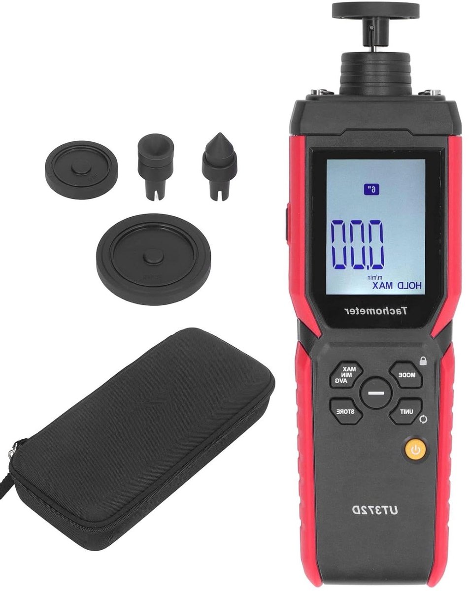 Digitale Toerenteller - Snelheidsmeter Hz - Precisie Meten - Dubbele Sensor Modus - 5-Cijferig LCD - Zwart