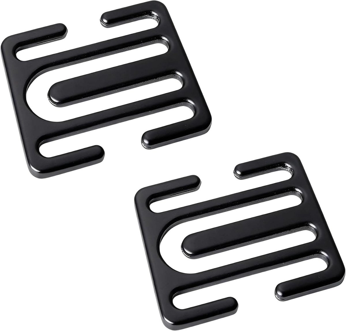 Veiligheidsgordelversteller Metaal - Gordelclip Gordelhouder - Comfortabel Rijden - Zinklegering Duurzaam - 2 stuks - Zwart