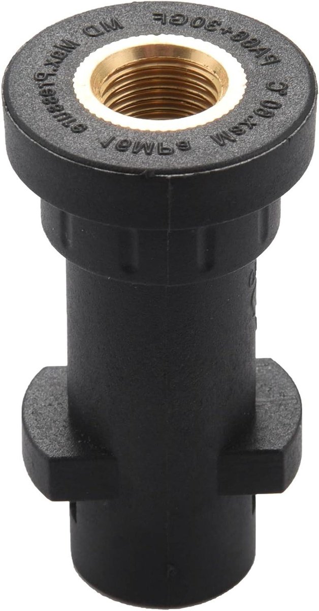 Hogedruk Reinigingspistool Adapter - Schuim Mondstuk Snelkoppeling - Auto Wassen - Robuust Ontwerp - 61.8 x 31 mm - Zwart