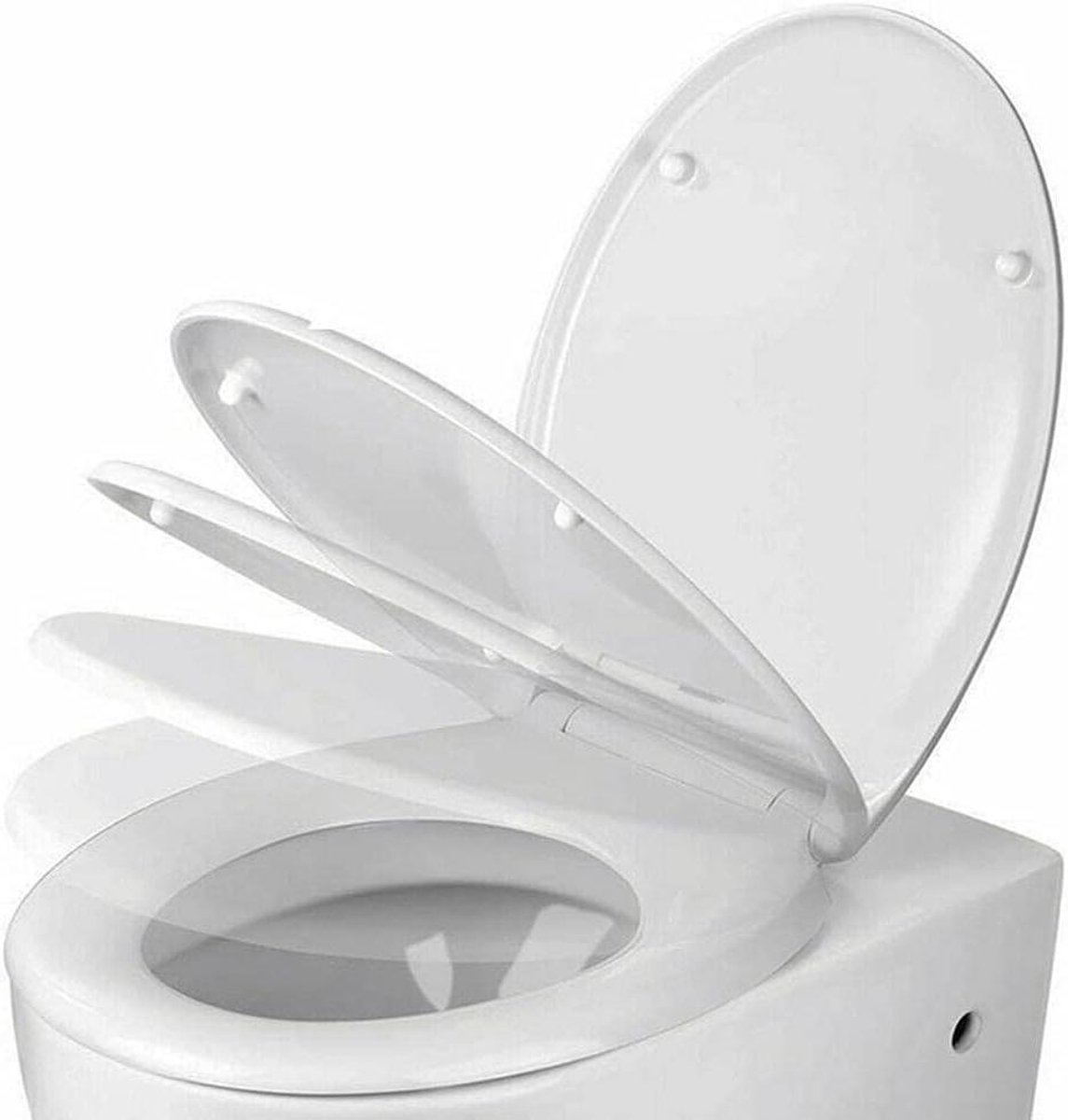 Toiletbril - Zitting Douche - Badkamer Gebruik - Soft Close - Rond - Wit