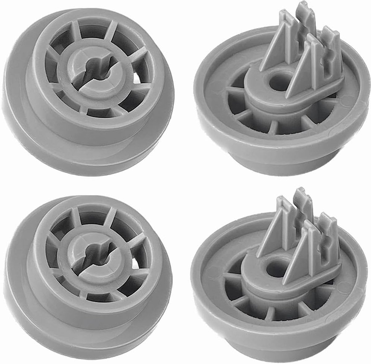 Set van 4 wielen voor de vaatwasser, Geschikt voor vaatwasser DD66-00023A, ter vervanging van de wielen van het vaatrek onder de korf.
