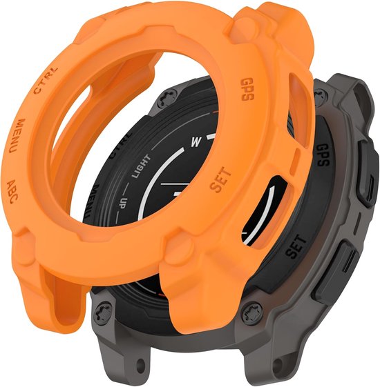 3 Pack Cases for Garmin Instinct E 40mm/45mm, Flexible TPU Screen Protector, Scratch-Resistant Protective Cover Smartwatch (Beige/Green/Orange, Garmin Instinct E 40mm)