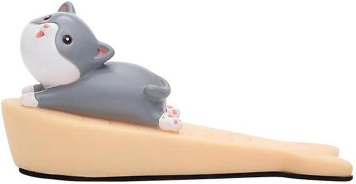 Deurstopper Dierenhars - Huisdier Deurblokker - Deuren Open Houden - Antislip Ontwerp - 14.5 cm - Meerkleurig