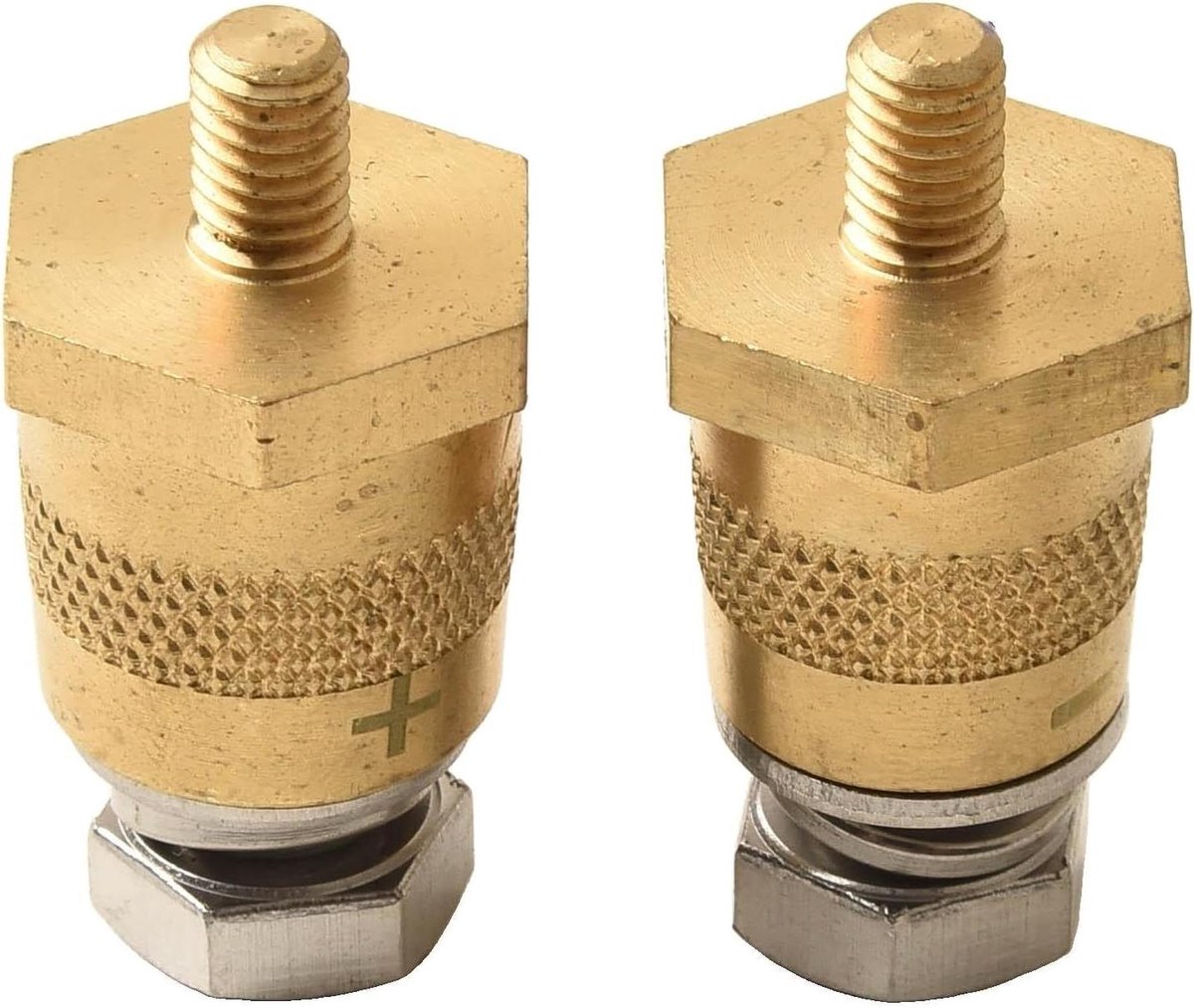 Batterij Pole Adapters - Pool Verbinding - Voertuig Onderhoud - Messing Constructie - M6 M8 - Goud