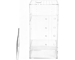 Tarantula Terrarium | Luchtdoorlatend Acryl Ontsnappingsbestendig Leefomgeving,Gekko Terrarium en Baardagaam Kooi,Voor Het Voeren Fokken Observeren Van Tarantula Bidsprinkhaan Gekko Hagedis En Insecte