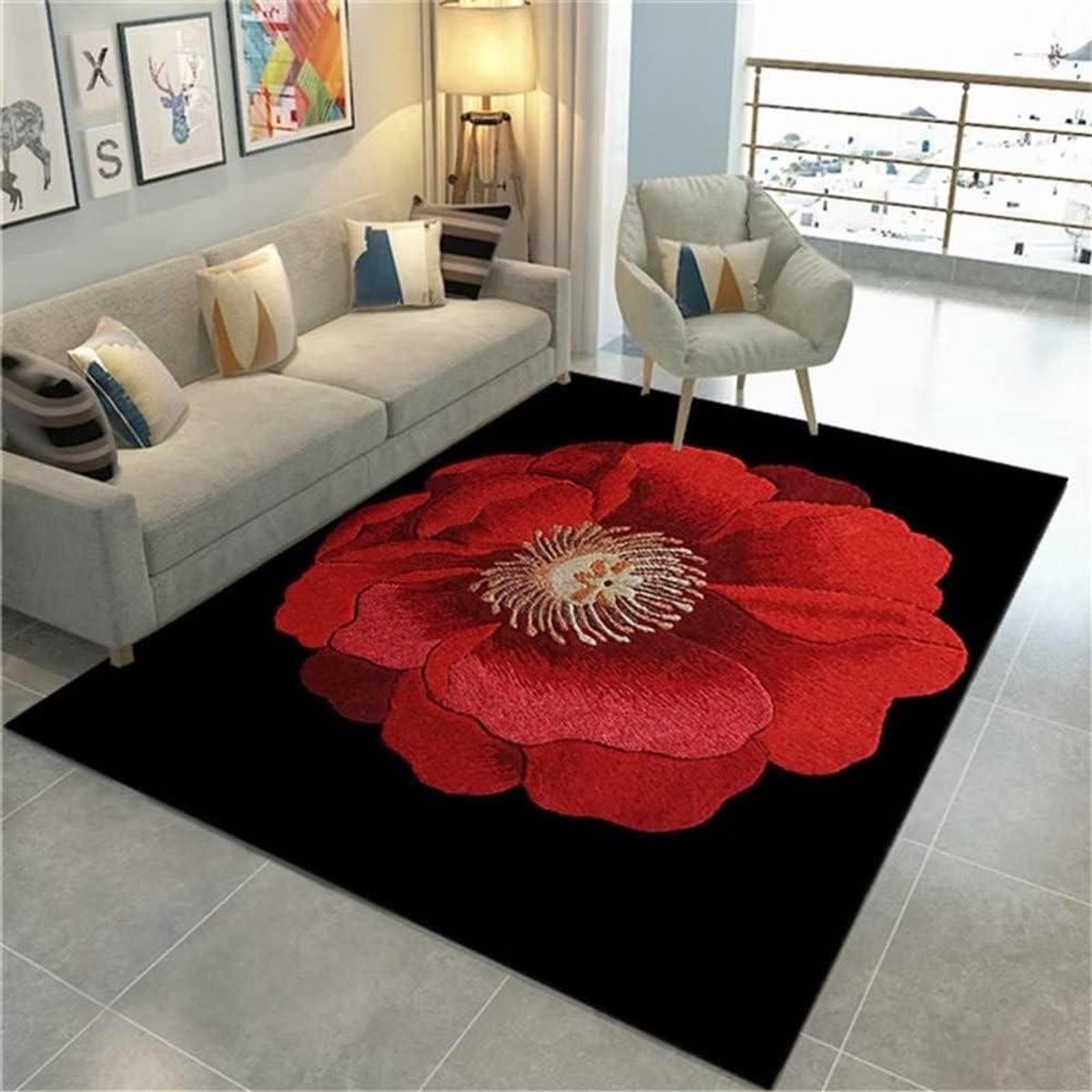 Vloerkleed - Zachte vloerbedekking - Woonkamer decoratie - Antislip en schimmelbestendig -