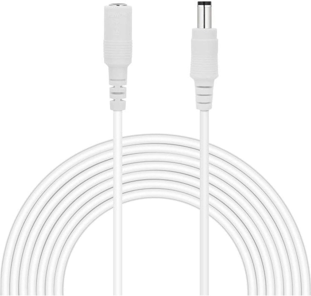Verlengsnoer - Stroomkabel Uitbreiding - LED Strip Aansluiten - 5.5 x 2.1mm Connector - 3 Meter - Wit