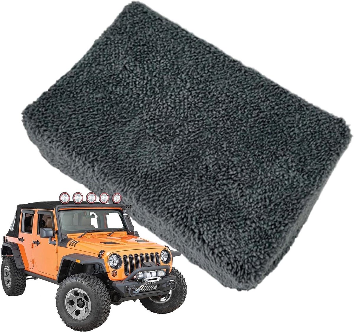 Microfiber Handdoeken - Dubbelzijdige Doeken - Auto Onderhoud - Verbeterde Absorptie - 15x9x4cm - Grijs