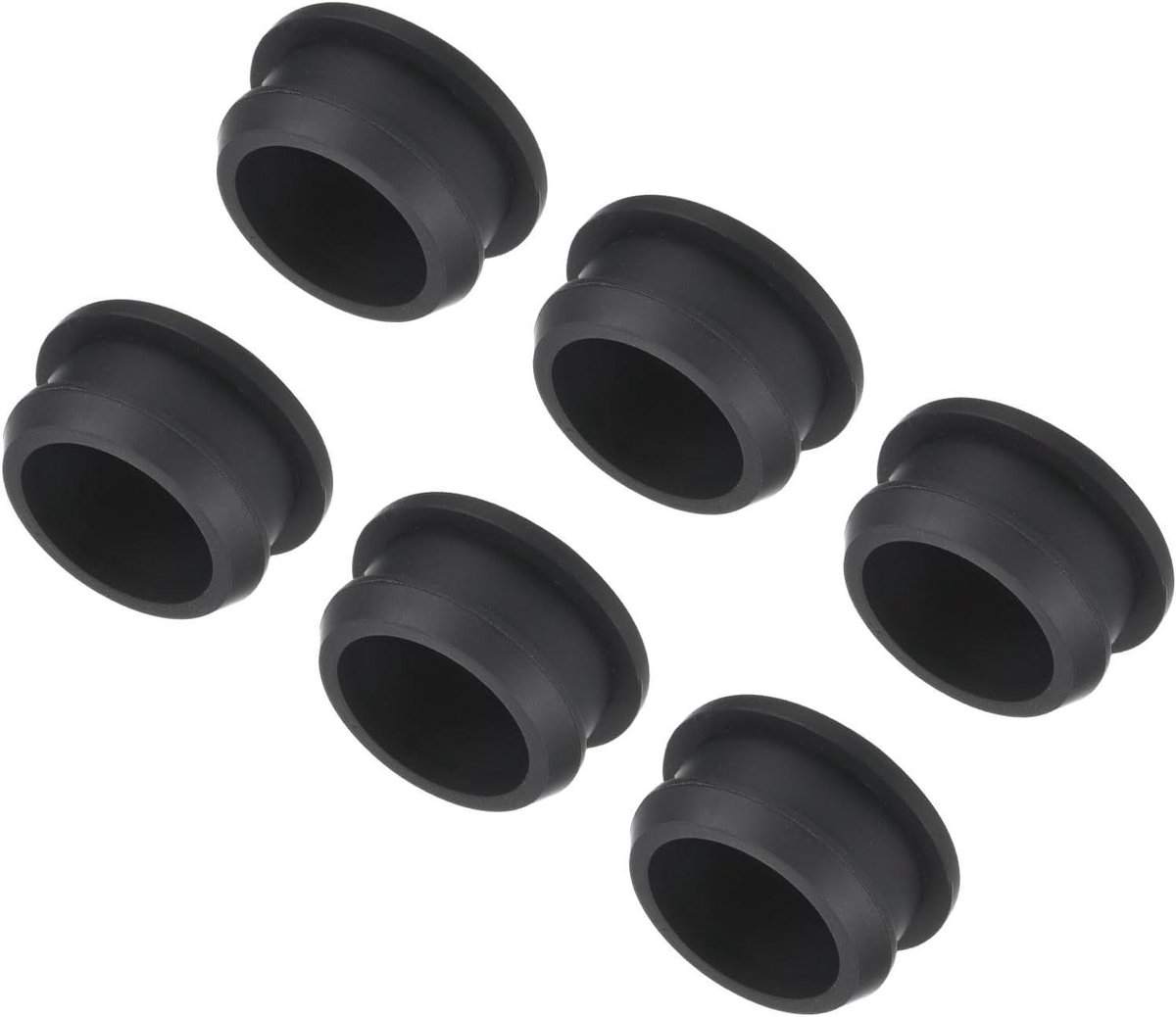 Zwarte Afdichtingspluggen - Gatdopjes Rubber - Gaten Afwerken - Zelfsluitend Klikmechanisme - 24mm Diameter - Zwart